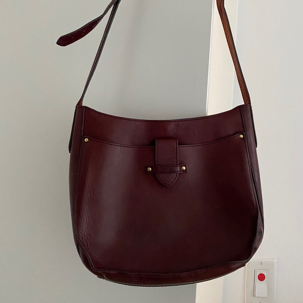Frye Maroon Satchel
